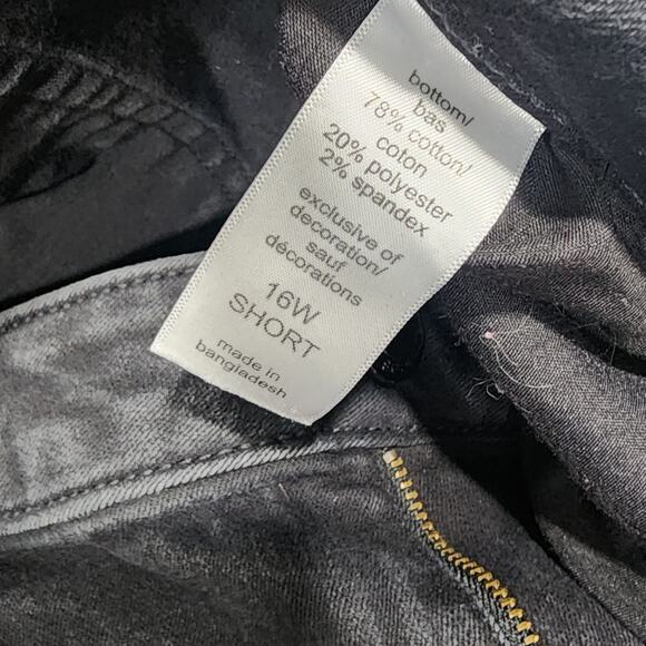 m jeans by Maurices Mid Rise Curvy Straight Black Size 16W Short - Picture 4 of 11